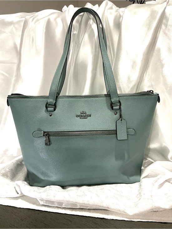Coach Handbags - Coach Teal Green Leather Gallery Tote